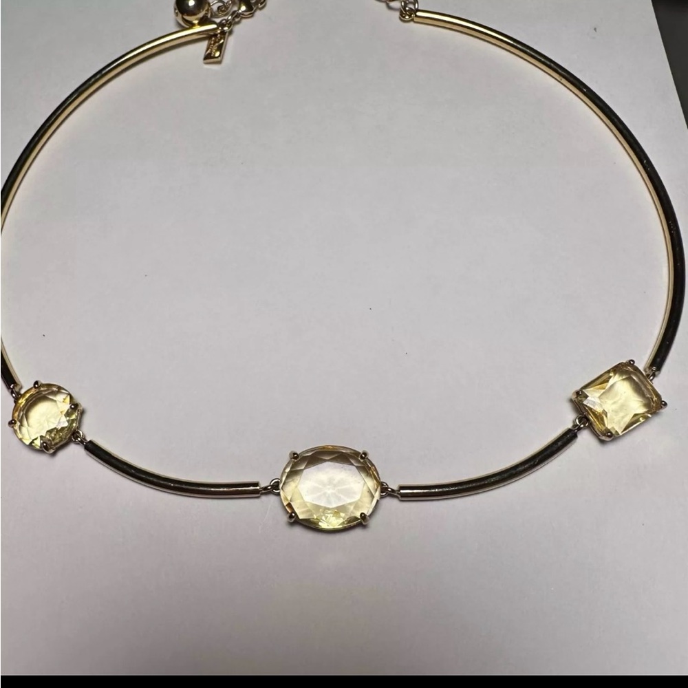 Kate spade statement piece Necklace with Yellow Accents